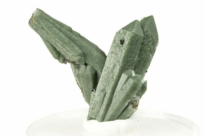 Green, Hedenbergite Included Quartz Cluster - Mongolia #255805